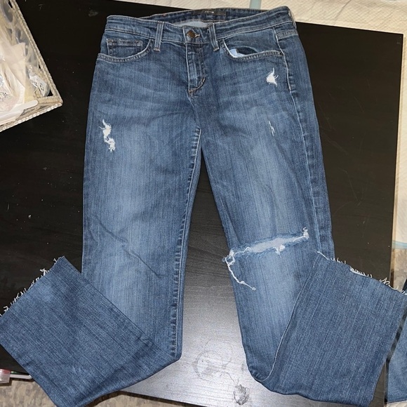 Joe’s Jeans Beth Distressed ripped jeans Sz 27 - Picture 2 of 13